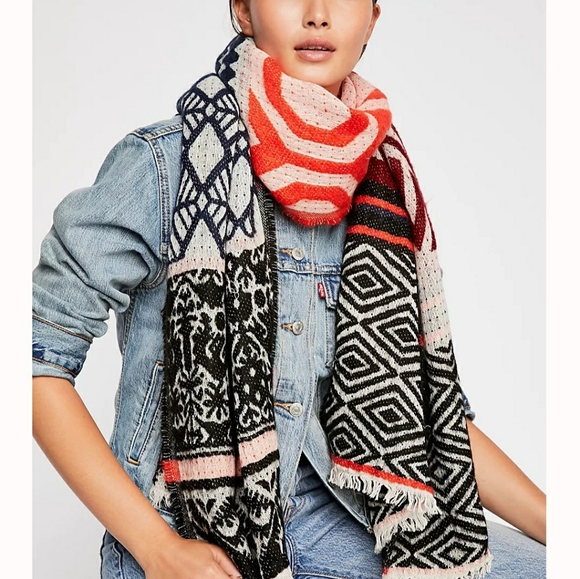 Free People Accessories - Free People Santa Rosa Pattern Scarf